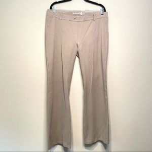 Betabrand Tan Khaki Twill Pull On Yoga Dress Pants Women’s XL W0104-TKA